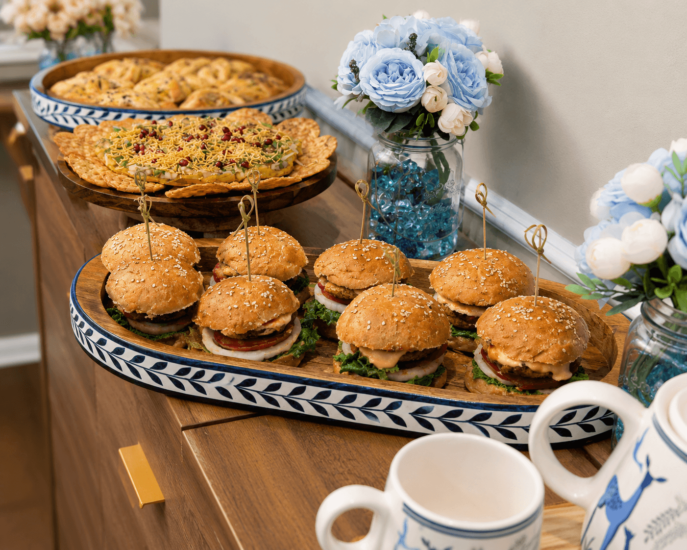 Chaat catering setup