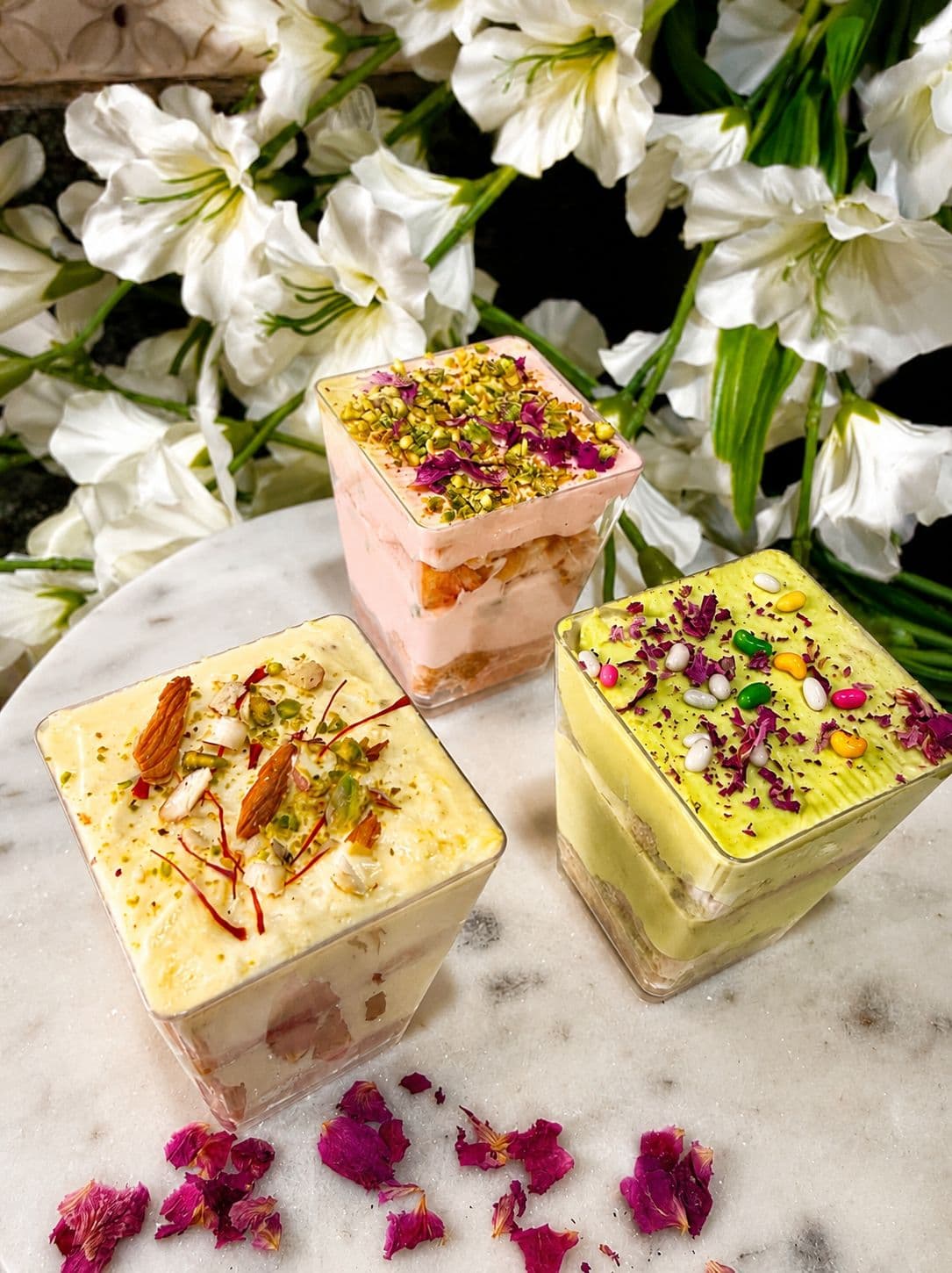 Assorted dessert cups