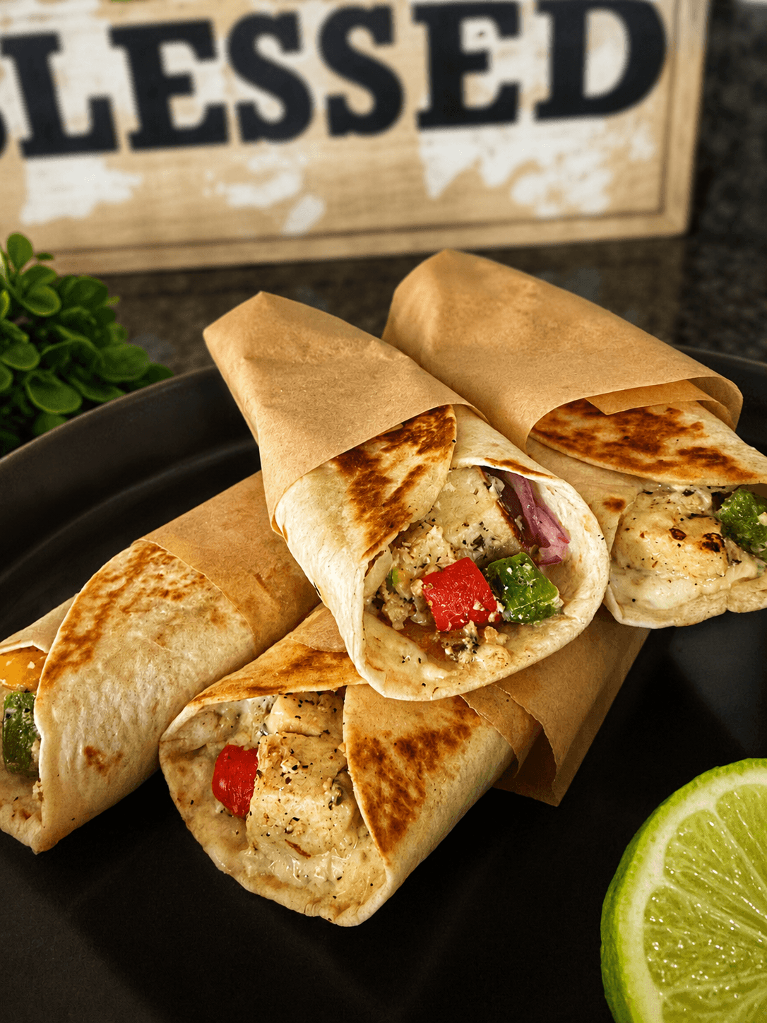 Paneer wrap grazing display